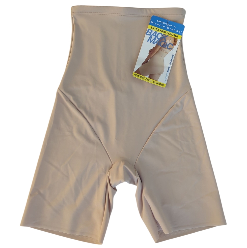 NWT Slimshaper by Miracle Brands High Waist Thigh Slimmer SMALL Nude
